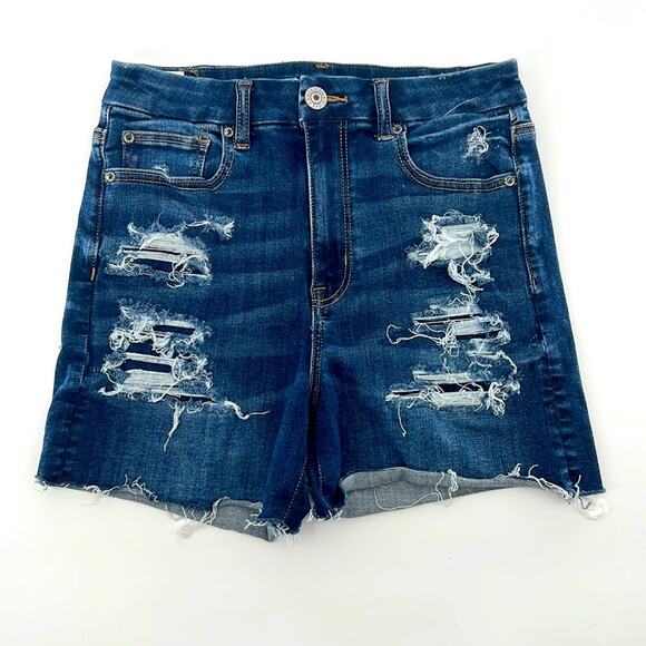American Eagle Outfitters Pants - American Eagle Hi-Rise Shortie Denim Shorts - Blue - 6